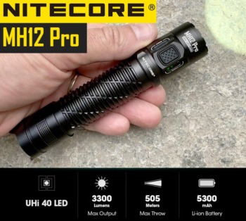 Recensione torcia a led Nitecore MH12 Pro - 3300 lumens LED UHi