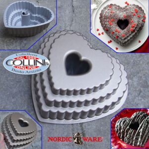 Nordic Ware - Stampo Cuore - Tiered Heart Bundt pan 