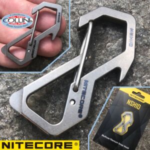 Nitecore - NSH10 EDC Multiuse Titanium Snap Hook - moschettone - utensile