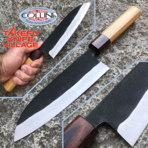 Takefu Village - Santoku knife - Aogami 3-layered steel - by Mr. Shiro Kamo - 16,5 cm - artigianale giapponese