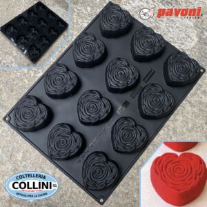 Pavoni - Stampo mini tortine  in silicone JE T'AIME  - by Cédric Grolet 