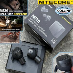 Nitecore - NE20 - Auricolari Bluetooth con protezione acustica in-ear su rumori superiori a 82dB - Cuffie Anti Rumore
