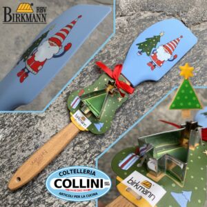 Birkmann - Set spatola in silicone con la formina per biscotti di Natale - Albero