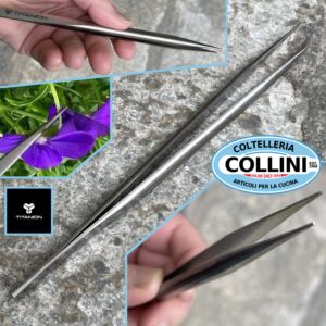 Titanion -  Titanium Plating Twizers - Pinzetta a punta per impiattare -  Silver
