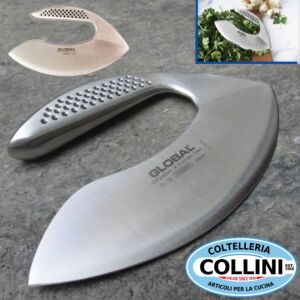 Global knives - G76 - Coltello a Mezzaluna per triti e battuti - coltello cucina