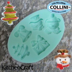 Kitchen Craft - Stampo in silicone per la pasta di zucchero - Natale