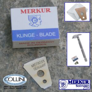 Merkur Solingen - 10  Lamette per il rasoio di sicurezza barba, baffi, basette - 90 908 100