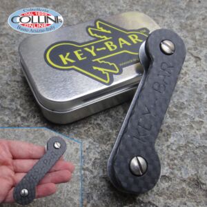Key-Bar - Portachiavi in Carbonio e titanio con clip in titanio