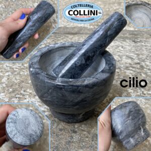 Cilio - Mortaio in marmo nero cm. 13 - NEPTUN - 420319