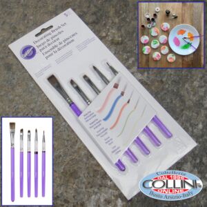 Wilton - Decorating brush set - 5 pennelli decorazione