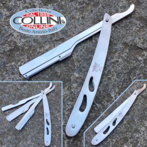 Estas - Shavette mezza lama - acciaio - Rasoio a lama intercambiabile - 42083 