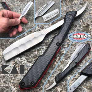 Kai - Rasoio shavette Captain in fibra di carbonio - CAP-RC - Limited Edition 