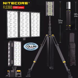 Nitecore - FLS360 - 360° Proiettore LED da 22000 Lumen e 897 metri con 36 LED ad Alta Potenza 