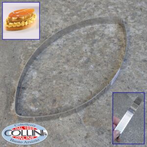 Pavoni - Fascia inox microforata Elisse cm. 21 x 11,5  h cm. 2 - PROGETTO CROSTATE 