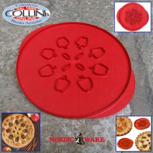Nordic Ware - Griglia per torta - mele e foglie reversibili - Top Cutter Leaves & Apples