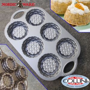 Nordic Ware - Stampo Shortcake Basket - Stampo 6 cestini - monoporzione 