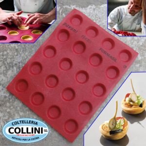 Pavoni - FORMASIL - Stampo microforato in silicone - 20 impronte rotonde 