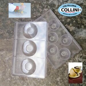 Made in Italy  -  Stampi in policarbonato per cioccolato - Tazzina con Piattino 