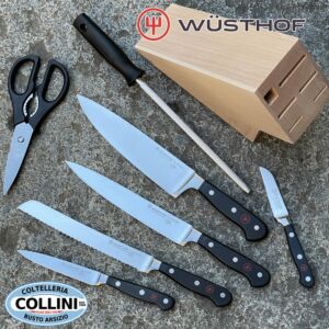 Wusthof Germany - Classic - Ceppo Coltelli Faggio 7 Pezzi - 1090170701 - coltelli cucina