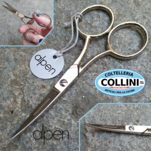 Alpen - Forbice  professionale per il ricamo 4,5' lama curva - sartoria 