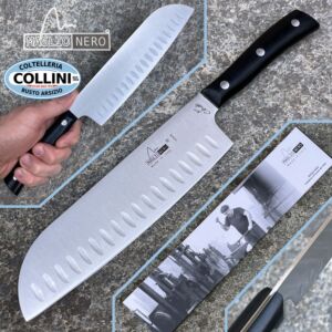 MaglioNero - Linea Iside - Santoku Alveolato 19cm - IS5519 - coltello cucina 