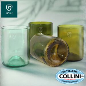 WILD BOTTLE - Glass set 4 pezzi 300ml. - vetro riciclato 