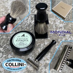 Mondial - Cofanetto da barba Premium nero 