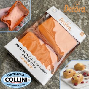 Decora -  Set 36 Pirottini per Plum Cake 80 X 50 X 32 mm Arancioni - Halloween 