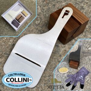 Sanelli Ambrogio - Set XFETTA Affetta Tartufi By Davide Oldani con guanto, base e spazzola 