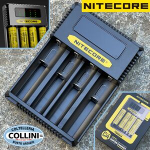 Nitecore - Ci4 Superb Charger - per Li-ion, Ni-MH e IMR - AA, AAA, 14500, 18650, 21700 ed RCR123A - Caricabatterie Universale 