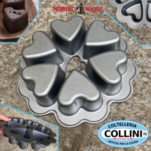 Nordic Ware - Stampo per 6 Minicuori - Mini Heart Baking Pan