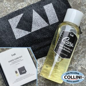 Kai Japan - Knife Care Kit - Set con Olio di Camelia per manutenzione e pulizia coltelli da cucina professionali 