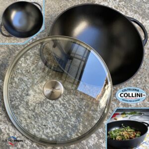 Kuchenprofi - Wok in ghisa con coperchio in vetro da 30cm - PROVENCE 