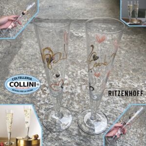 Ritzenhoff - Set calici da champagne - GOLDNACHT  - 2 pezzi 