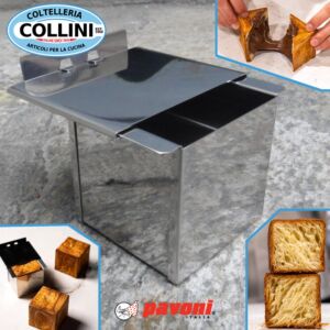 Pavoni - Croissant CUBO CV3 - Stampo in acciaio inox 7x7cm H 7cm - By Cesare Murzilli 