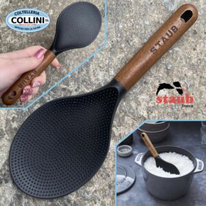 Staub - Utensile cucina in legno e silicone - Cucchiaio per riso 
