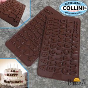 Birkmann - Stampo cioccolato in silicone - Lettere e numeri -  Happy Birthday 