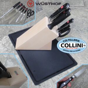 Wusthof Germany - Classic - Ceppo Coltelli Faggio 6 Pezzi e tagliere - coltelli cucina