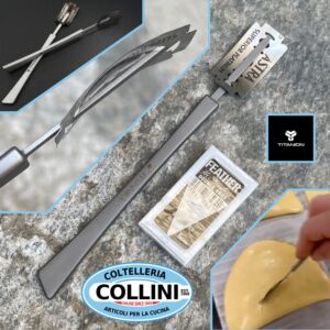 Titanion -  Bisturi per pane in titanio con lama intercambiabile -  Silver 