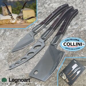 Legnoart - REGGIO - Set 3 pezzi per formaggio 