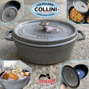 Staub - Cocotte ovale - Grigia - 29cm - Induzione 