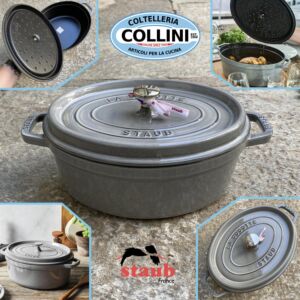 Staub - Cocotte ovale - Grigia - 27cm - Induzione 