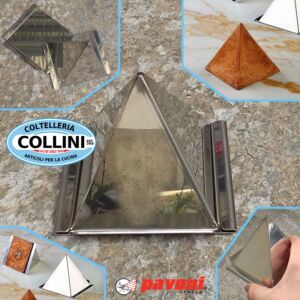 Pavoni - Croissant PIRAMIDE CV5 - Stampo in acciaio inox 8,5x8,5cm H8,5cm - By Cesare Murzilli