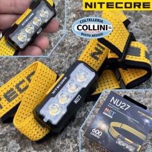 Nitecore - NU27 - Frontale Ricaricabile con tecnologia MCT UHE - 600 lumens e 123 metri - Torcia Led