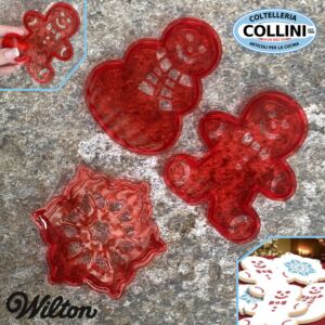 Wilton - Set tagliapasta più stencil Natalizi - 3 pezzi