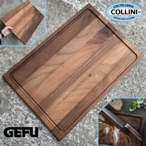 Gefu - ENNO - Tagliere grande - Legno di noce - con scanalatura raccogli liquidi