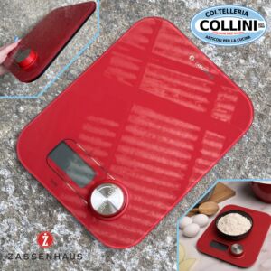Zassenhaus - ECO ENERGY - Bilancia da cucina digitale - ROSSA 