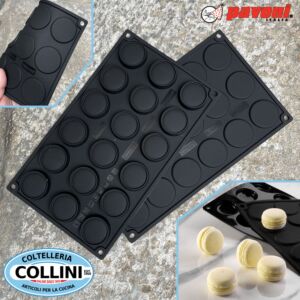 Pavoni - Kit stampi in silicone per mini porzioni - MINI MACARON - 18+18 impronte 