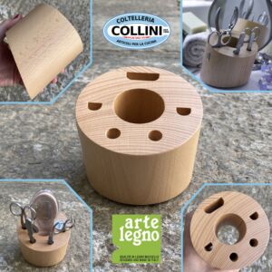 Artelegno - Contenitore portautensili per manicure vuoto - Legno di faggio - 5 posti