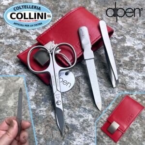 Alpen - Astuccio Manicure da viaggio 6810R - Rosso